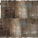 Batmerry Brown Abstract Art Valance Curtains, Grey Acrylic Window Treatment Kitchen Valances Multilayer Polyester Blackout for Living Room/Bathroom, 2 Pack 52x16 inches