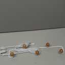 Umbra Estique Over The Door Coat Rack & Multi-Use Organizer, for Coats, Bags, Hats & More, Small, White/Natural