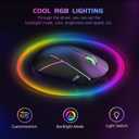 FFJ Wireless Gaming Mouse, 24000 DPI, Tri-Mode 2.4G/USB-C/Bluetooth 5.3 Gaming Mouse Wireless, RGB Programmable Mouse Gamer, 75Hrs Battery Life, Rechargeable Gaming Mice for PC, Mac, Black