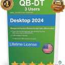 QB-DT Desktop Pro "Plus" 2024 | 3 User's | LIFETIME Version | USB | Amazon Secure Prime Delivery - Only PC, Not for Mac 