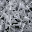 JOHOUSE 50PCS Mini Funnel for Lab Bottles, Sand Art, Perfumes, Spices, Powder, Essential Oil, Recreational, Kitchen Use Food Grade Clear Plastic Small Funnels