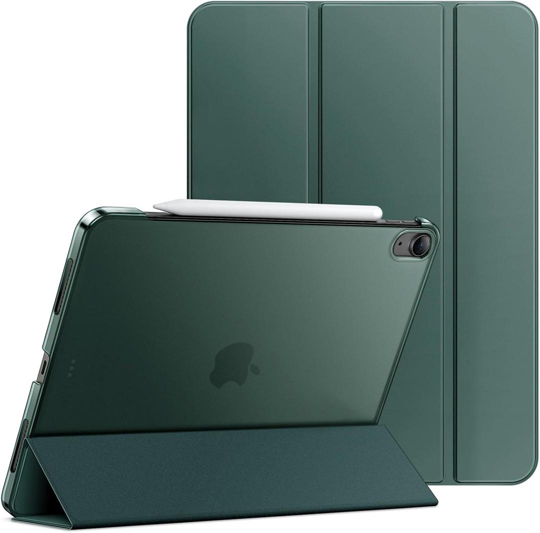 JETech Case for iPad Air 13-Inch M4/M3/M2 (2026/2025/2024), Slim Stand Hard Back Shell Smart Cover with Auto Wake/Sleep (Midnight Green)