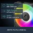 ARCTIC Liquid Freezer III Pro 360 A-RGB - AIO CPU Cooler, 3 x 120 mm Water Cooling, 38 mm Radiator, PWM Pump, VRM Fan, AMD AM5/AM4, Intel LGA1851/1700 Contact Frame - Black