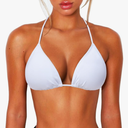 String Bikini Tops for Women Bathing Suit Swim Tops Sexy Triangle Bikini Top Black L