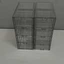 caktraie Makeup Organizer Storage With 9 Drawers, 2 Pcs Desktop Office Supplies, Desk Organizers, Clear Accessories, Dustproof Storage Drawer and for Make Up, Jewelry, Pen, Stationary