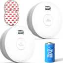 SITERWELL Smoke Detector, Smoke Detector 10 Year Battery with Photoelectric Sensor, Fire Alarm with Low Battery and Fault Warning for House and Bedroom, UL217-9th Listed, GS525A, 2 Packs