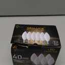 ORALUCE E12 LED Candelabra Light Bulbs - 40 Watt Equivalent, 3000K Warm White Chandelier Non-dimmable, Type B Light Bulb for Ceiling Fan, 5W 450LM 6 Pack