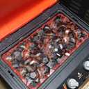 Kids Play Kitchen Toys, Kids BBQ Grill Playset with Smoke Sound Light, 2-Layer Barbecue Toy with Wheels, Outdoor Play Food Toys Cooking Set for Toddlers 3-5, Birthday for Boys Girls (Black)