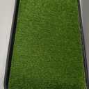 Ottomanson Artificial Grass Puppy Potty Training Pad with Tray, 15" x 30" Reusable Pee Pad for Small Pets and Dogs