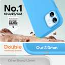 LOVE 3000 Designed for iPhone 12 Case/iPhone 12 Pro Case, Premium Silicone with [Soft Anti-Scratch Microfiber Lining] Shockproof Protective Phone Case for Men Women Girls 6.1", Blue
