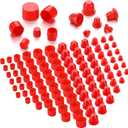Tallew 144 Pcs Plastic Caps and Plugs Automotive Plug and Cap Kit for Servicing Fluid Lines Seals Hoses and Blocks Out Dirt Contain Multiple an Fitting Cap Sizes