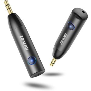 Bluetooth Aux Adapter for Car, Wireless Bluetooth 5.0 Audio Receiver with 3.5mm Jack for Vehicle Truck Home Stereo Speaker Headphone Music Streaming, Handsfree Calling, [1 Piece]