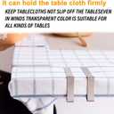 60pcs Tablecloth Clips,Heavy Duty Picnic Table Clips, Stainless Steel Table Cloth Cover Clamps, Table Cloth Holders Ideal for Home Wedding Party Indoor Outdoor Camping Picnic