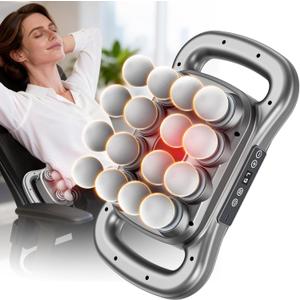 16 Head Massage Gun Set,Deep Tissue Percussion Massager with 9 Modes & 9 Levels,Electric Massage Tools for Back/Neck/Shoulder/Waist/Arm/Hand/Leg/Foot/Full Body Muscle Massager Gun Pain Relief