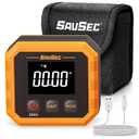 Rechargeable Digital Angle Finder, Digital Angle Gauge with Magnetic Back&Base, 0.1 Accuracy Protractor Inclinometer Woodworking Tools, IP54, 360 Flip Screen, for Construction, Machinery
