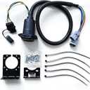 7-Blade and 4-Flat Trailer Wiring Harness for Toyota Tundra 2007-2013 - Complete Vehicle-Side T-Connector Kit, Factory Tow Package Required, Replace OE# 43395