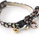 Necoichi Zen Hariko Charm Cat Collar (Black)