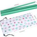 Mahjong Racks with Pushers, Green Wooden American Mahjong Tile Pushers and Racks Set of 4, with White Printed Mahjong Racks Drawstring Bag, Mahjong Accessories (19.68 Inches), 19.68 x 2.55 x 1.06 inches