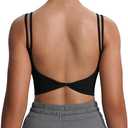 Aoxjox Women's Workout Sports Bras Fitness Yoga Crop Tank Twist Back Cami L