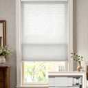 LazBlinds No Drill Light Filtering Cellular Shades, 24" W x 48" H, White | No Tools Cordless Honeycomb Blinds Thermal Insulated, Noise Reducing Window Blinds for Home, Easy Install