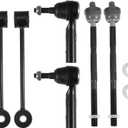 X AUTOHAUX 6 Pcs Front Sway Bar Links Inner Outer Tie Rod Ends for Jeep Commander 2006-2010 for Jeep Grand Cherokee 2005-2010 Suspension Kit Stabilizer Bar Link Steering Tie Rod End