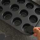 2 Pack 12 Cavity Mini Cheesecake Pan, Mini Muffin Baking Pan, Mini Cupcake Pan with Removable Bottom, Round