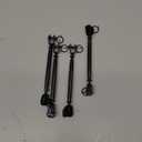Antrader M4 Turnbuckle Jaw and Jaw Turnbuckle,Stainless Steel Turnbuckles for ables Wire Rope Tensioner,Black,4Pcs