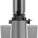Masticating Juicer Machines, 5.8" Inch Feeding Chute Supports Whole Fruits and Vegetables350W Slow Cold Press JuicerEasy to Clean (Stainless Steel)