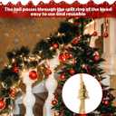 Soulchen 16 Pcs 11.8 Inch Christmas Garland Ties for Banister Christmas Decorative Reusable Flexible Twist Ties for Garland Staircase Home Decoration Holiday Craft Wrapping