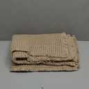 MIULEE Set of 2 Waffle Bathroom Rugs, Boho Bath Rug Super Absorbent, Non Slip Washable Ultra Soft Rubber Backed Shower Bath Mats for Floor, Tub, Shower, Bordered Design, Brown, 18x30 Inch