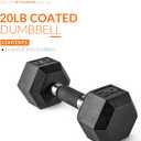 CAP Barbell Coated Hex Dumbbell Weight - Single | 10-120 lbs | Multiple Options