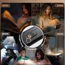 Glocusent 26 LED Book Light, 1200 mAh 90 Hrs Lasting Rechargeable Reading Light, 5 Amber Colors & Stepless Dimming Book Reading Light - Portable Clip on Light for Book Lovers Kids