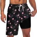 Goodstoworld Mens Swim Trunks with Compression Liner 9'' Inseam Quick Dry Swimsuit Shorts M-3XL (XX-Large)