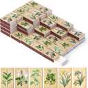 BUoonyer Plant Blank Matches Boxes - 60PCS Match Storage Containers with Double-Sided Striker, Plants Fireplace Matchbook Bulk Holder Decorative for Guests Gift Party Favor (No Matches Included)