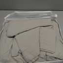 BDEAR 3 Pieces Cream Grey Duvet Cover Set Super King Plus Size 120'' L x 120'' W, 100% Washed Cotton Duver Cover with Zipper Closure Plus 2 Pillowcases, Linen Feel, Oeko TEX Standard Certificated