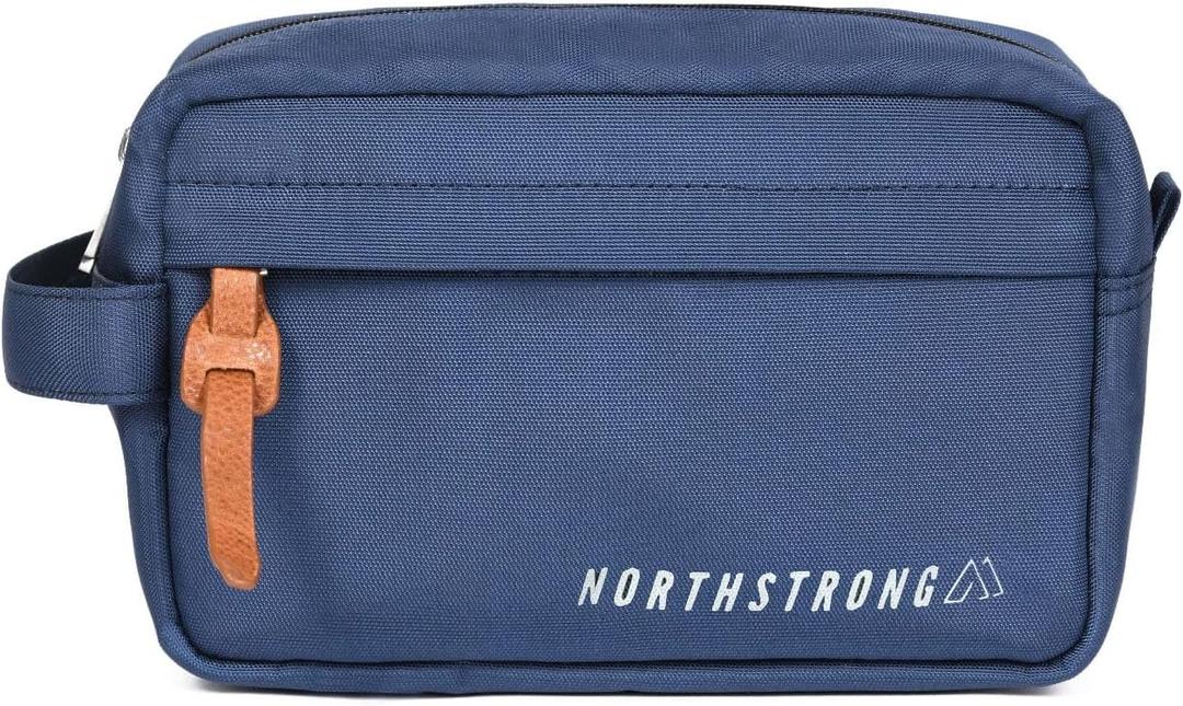 North Strong Tetron Toiletry Bag for Men & Women, Water Resistant Dopp Kit Cosmetic Bag Travel Accessories, Shaving Kit Organizer, Midnight Blue