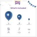 2 x HOUSE OF PARTY Metallic Blue Balloons - Blue Balloon Garland, 5/12/18 Inch Blue Metallic Balloons for Graduation Decorations, Wedding & Baby Shower Party Supplies