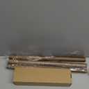 Wood Curtain Rods for windows 28 to 48 Inch(2.3-4ft): 1 Inch Adjustable Heavy Duty Curtain Rod with Netted Texture Finials, for Farmhouse,Living room & bedroom Size:18-64"