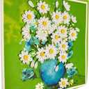 Handcraft 3D Quilling Greeting Card Daisy Flower Design for Him, Her, Friend, Mom, Daughter, Sister for Birthday, Mother's Day, Anniversaries Blank Inside, Includes Envelope, Ready to Gift