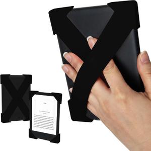 Strapsicle Silicone Hand Straps | Accessory for 6" Kindles & Paperwhite (2012-2019) and 6" Kobo e-Readers | 2-Pack | Black