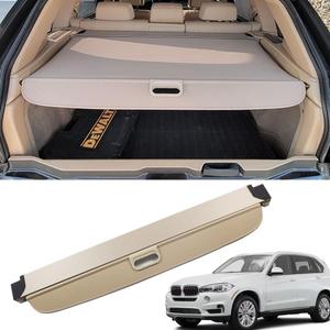 for BMW X5 E70 2007-2018 Cargo Cover 2017 2018 for BMW X5 Accessories Upgrade Version Beige Retractable Trunk Cover Security Shield Shade (Beige)