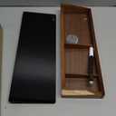 Desktop Black Glass Dry Erase Board with Wood Organizers for Small Office Supplies, Desk Whiteboard with Drawer for Home Office Cubicle, Accessories Included, Yeoux