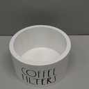 Zcblcyj Wooden Coffee Filter Holder With Lid-Rustic Storage Container and Dispenser Basket for Coffee Bar Decor, Farmhouse Accessories(White)