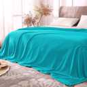BEDELITE Fleece Blankets Queen Size Teal Throw Blankets for Bed, Luxury Plush Cozy Fuzzy Blanket 90x90 inches, Super Soft Warm Lightweight Throw Blanket All Seasons Suitable
