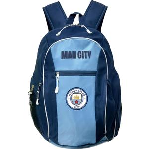 Manchester City Backpack, Officially Licensed Man City Adult Backpack With Soccer Ball Compartment