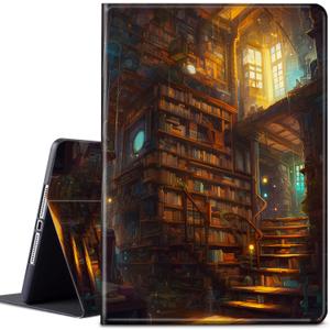 for Kindle Fire HD 8 Tablet Case 7th/8th Generation 8 inch 2017/2018 Release Lightweight Protective PU Leather Smart Stand Cover with Auto Wake Sleep - Books