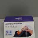 Ringco Neck Massager with Heat, Red Light & Vibration Adjustable, Heated Neck Stretcher with 3 Modes, Rechargeable Cervical Traction Device for Pain Relief & Muscle Relaxation, Christmas Gift (Black)