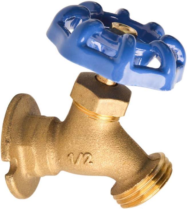 HYDRO MASTER Brass Garden Valve 1/2" FNPT x 3/4" MNH Fit Most Garden Hoses