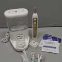 Electric Toothbrush with Water Flosser, Upgrade Flossing Toothbrush Combo with 3 Brush + 1 Nozzle, 5 Floss Speeds&3 Brush Modes, 500mL Tank, 30-Day Battery, for Adults & Teens, Gums, Braces-White