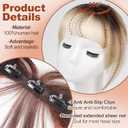 HAIRCUBE Bangs Clip in 100% Human Hair Bangs Hair Extensions - Full Fringe with Temples (Ombre T2-#6/#613)